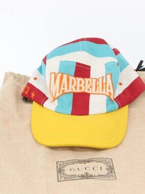 GUCCI GG Canvas Cap S Multicolor 751544 Auth BA11157M